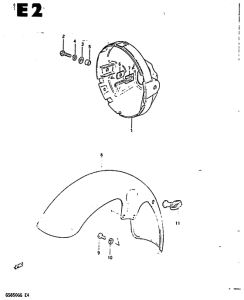 GS850 Front fender - headlamp housing