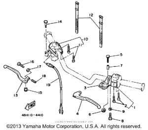 RZ350NCII Handle switch-lever