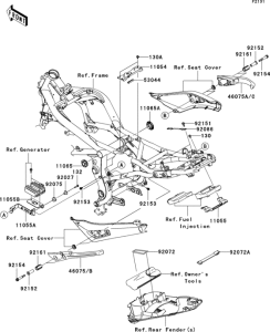 EX650 Рама ,крепежные детали