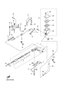 XVS1300A Задний торм цилиндр