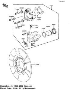 KZ250 Передний суппорт