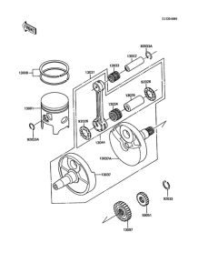  Коленвал и поршни