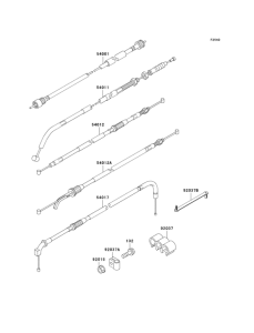 KLE500 Тросы управления