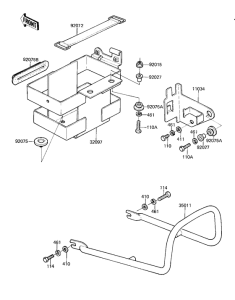 KZ1000 Ящик аккумуляторной батареи
