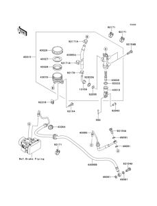 ER650 Задний торм цилиндр