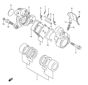 VL1500 Передний суппорт