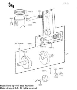 KX125 Crankshaft / piston