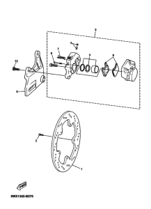 TZR50 Задний суппорт