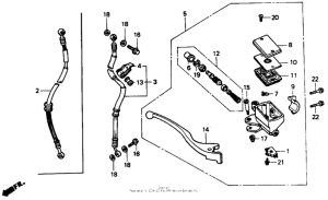 VTR250 Передний главный тормозной цилиндр