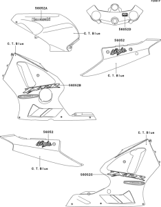 ZX1200 Decals(c.t.blue)(b3)