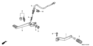 VFR800 Brake pedal assy