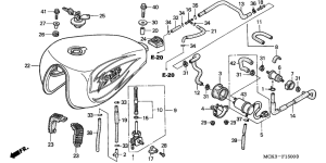 VT1100C2 Fuel tank / fuel pump