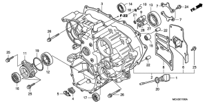 GL1800 (ABS) Задний кожух картера