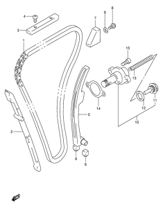 GSX-R1100 Держатель направляющей