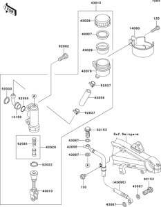 ZR1200 Задний торм цилиндр