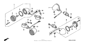 VF750C Front + rear turn signal