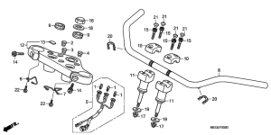 VT750CA Handle pipe / top bridge