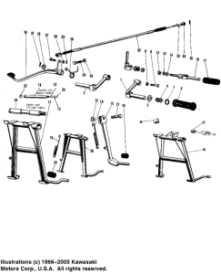 A1 Footrests / stands / brake pedal
