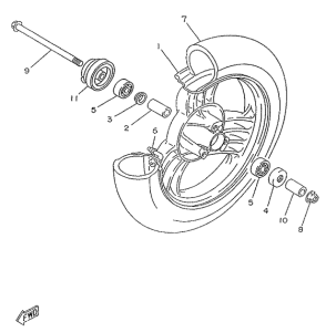 YA50R Переднее колесо