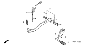 FMX650 Brake pedal assy