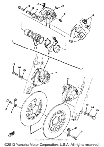 XS750E_227 - 1978 Front disc brake - caliper