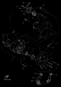 YP125E YP125R Водяная помпа