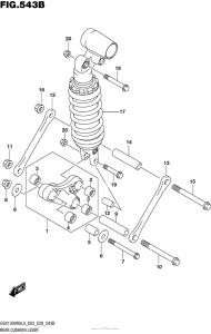 GSX1300R (ABS) Rear Cushion Lever (Gsx1300Ral5 E28)