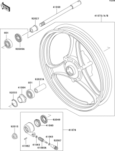 EL250 Переднее колесо