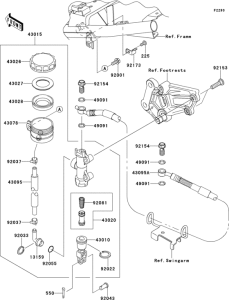 EX250 Задний торм цилиндр