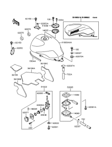 ZR400 Топливный бак