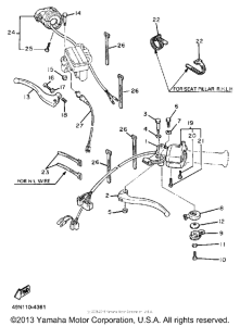XT600UC (CA ED.) Handle switch - lever