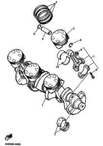 YZF750SP YZF750SPF Коленчатый вал и Поршень