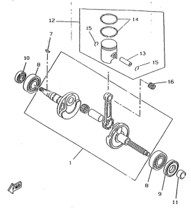 CW50RSX Коленчатый вал и поршни