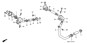 VFR750R Water pump / thermostat