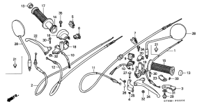 PK50 Handle lever / switch / cable