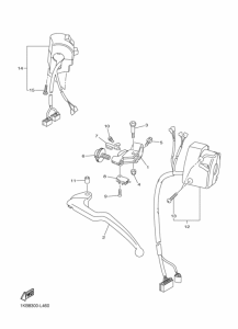 YZF-R1 Переключатель руля рычаг