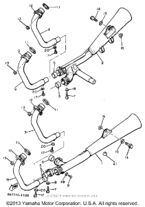 XJ650K Выхлопная система