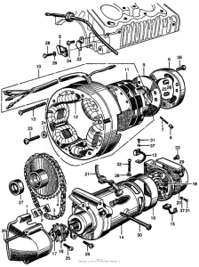 CB77 Alternator + starter motor