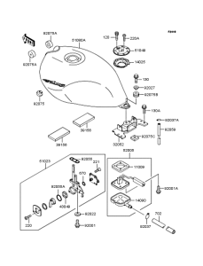 ZR250 Топливный бак