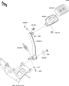 VN1700 Педаль тормоза