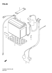 DL650 (ABS) Аккумулятор