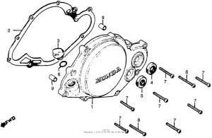 CR250R Крышка картера левая