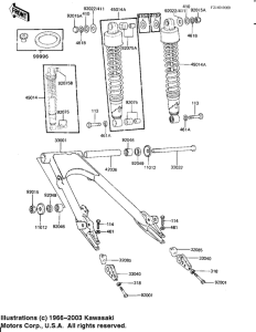 KZ1000 Swing arm / shock absorbers