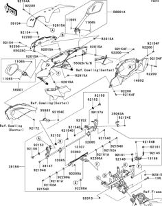 ZX1000 Обтекатель (верхний)