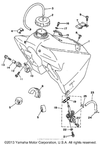 WR200RD Топливный бак