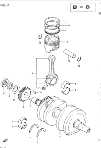 GSX400 Вал коленчатый