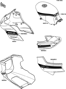 EX500 Decals(ex500-a2)(ebony)