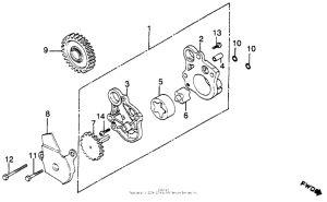 XL500S Масляный насос