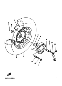 XC150LC Заднее колесо в сборе