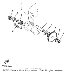 XT350AC (CA ED.) Тахометр